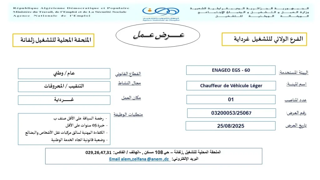 المؤسسة الوطنية للجيوفيزياء ENAGEO