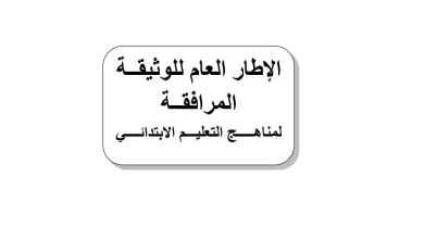 الاطار العام للوثيقة المرافقة