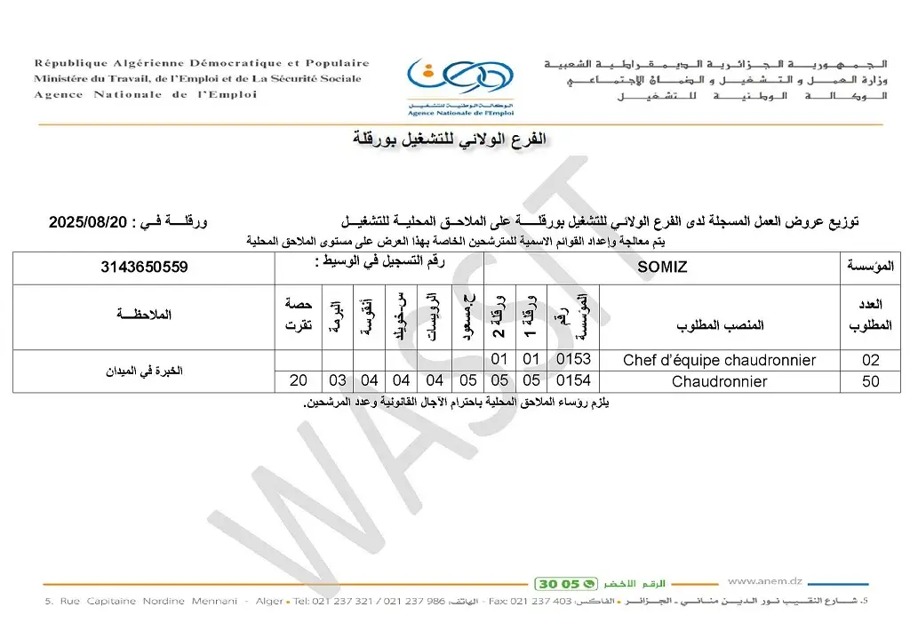 شركة الصيانة الصناعية SOMIZ