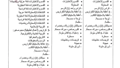 المدونة الرسمية للادوات المدرسية
